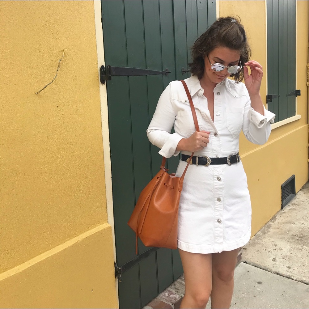 White denim dress